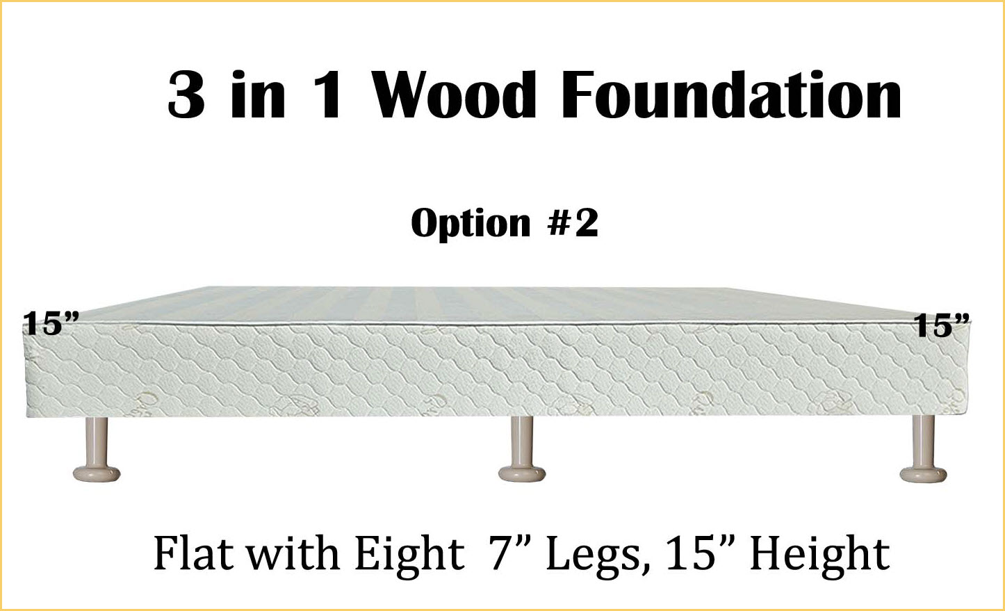 Incline Wood Base 2 in 1 ~ Option 2 flat position with legs