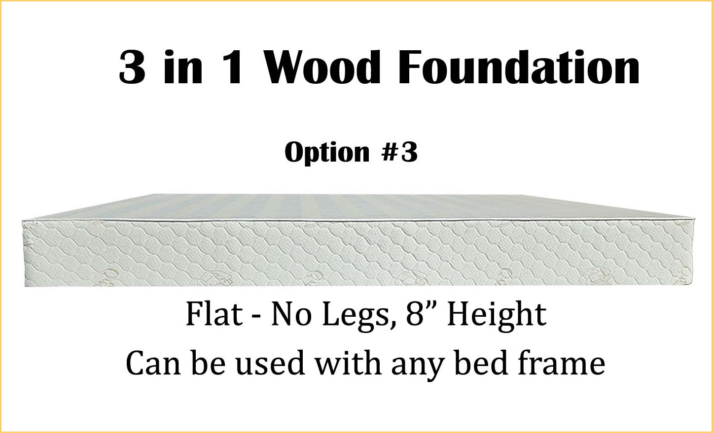 Incline Wood Base 2 in 1 ~ Option 3 flat position no legs