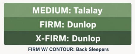 Popular Mattress firmness option - Back Sleepers