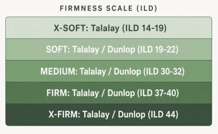 Latex Firmness Scale by Sleeping Organic