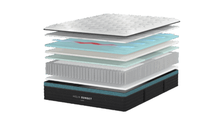 High-quality layered mattress construction emphasizing comfort and support.
