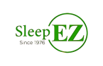 Green Sleep EZ logo with mattress-related branding and since 1976 text.