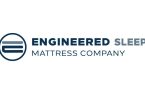 Logo of Engineered Sleep Mattress Company featuring a circular emblem with horizontal lines and company name in bold text.