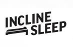Incline Sleep logo featuring a stylized inclined mattress with bold text, representing a sleep system designed for comfort and health.